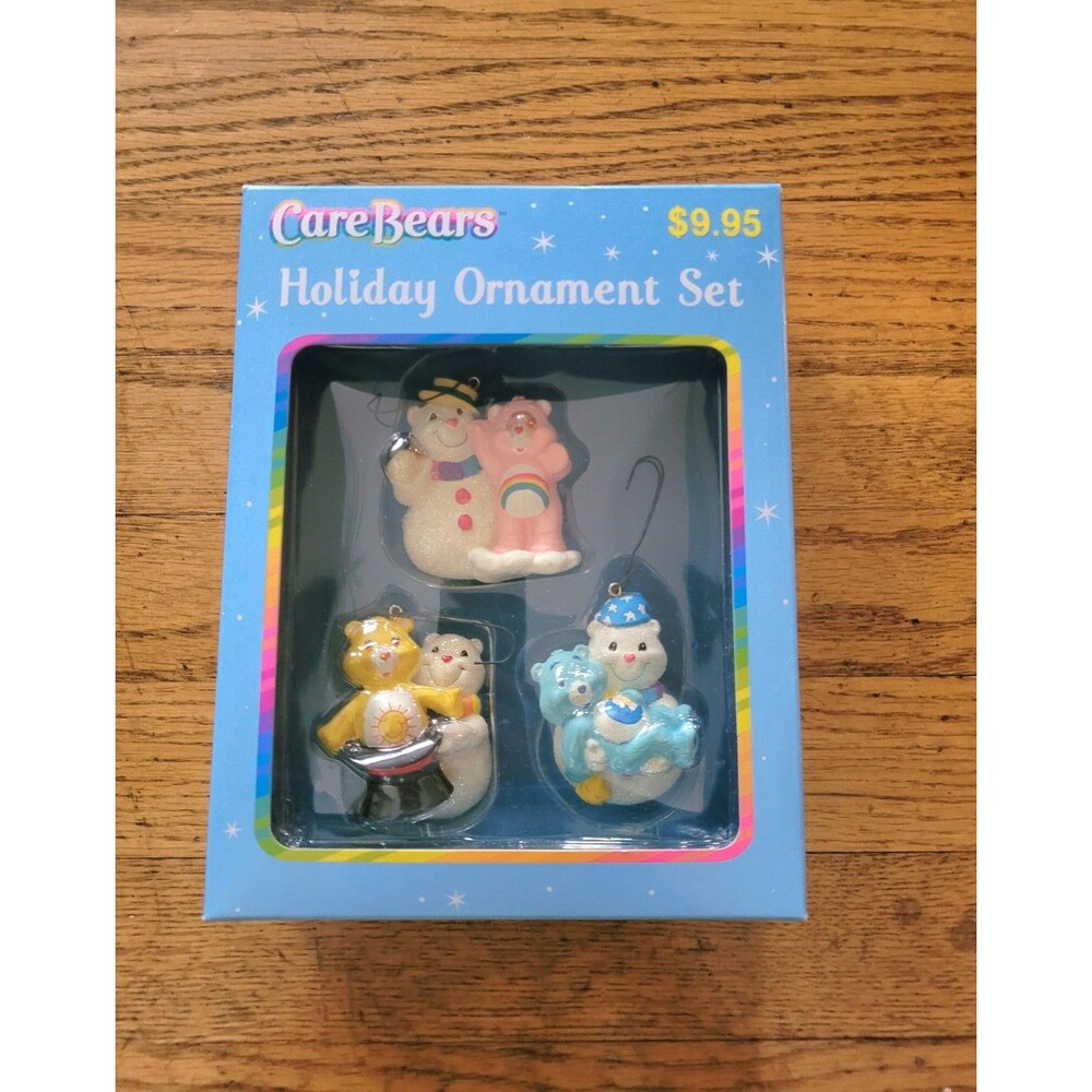 Vtg Heirloom Collection Care Bear Holiday Ornament Set 2004